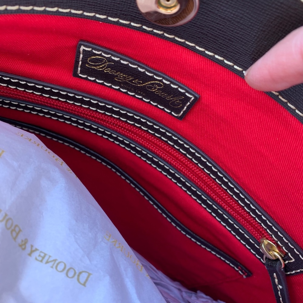 Authentic DOONEY & BOURKE Leather canvas ZIP SAtchel/Crosby - Picture 9 of 16